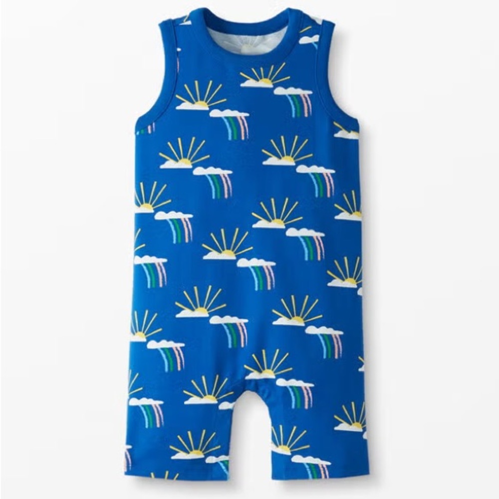 Hanna Andersson Blue Sun and Rainbow Summer Vacation Knit Tanker